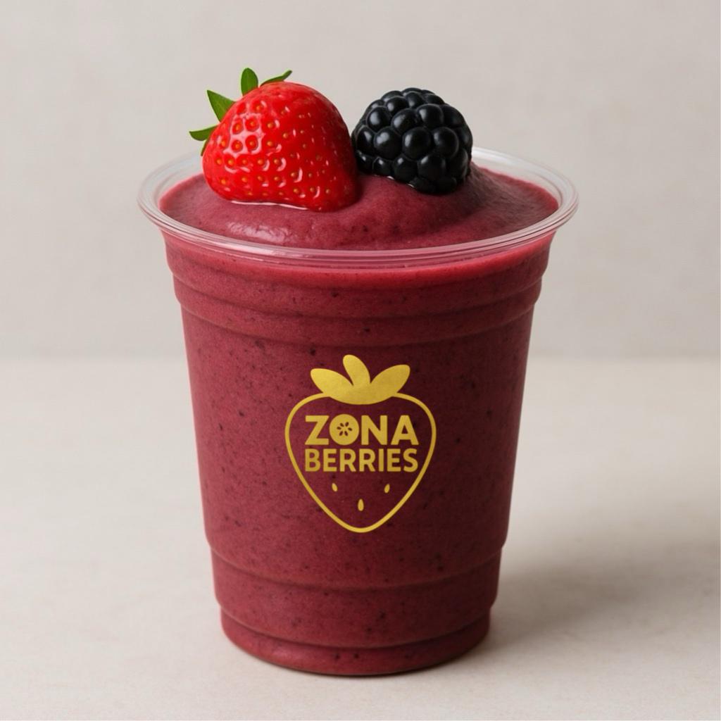 Smoothie de dos berries (agua) 20 oz