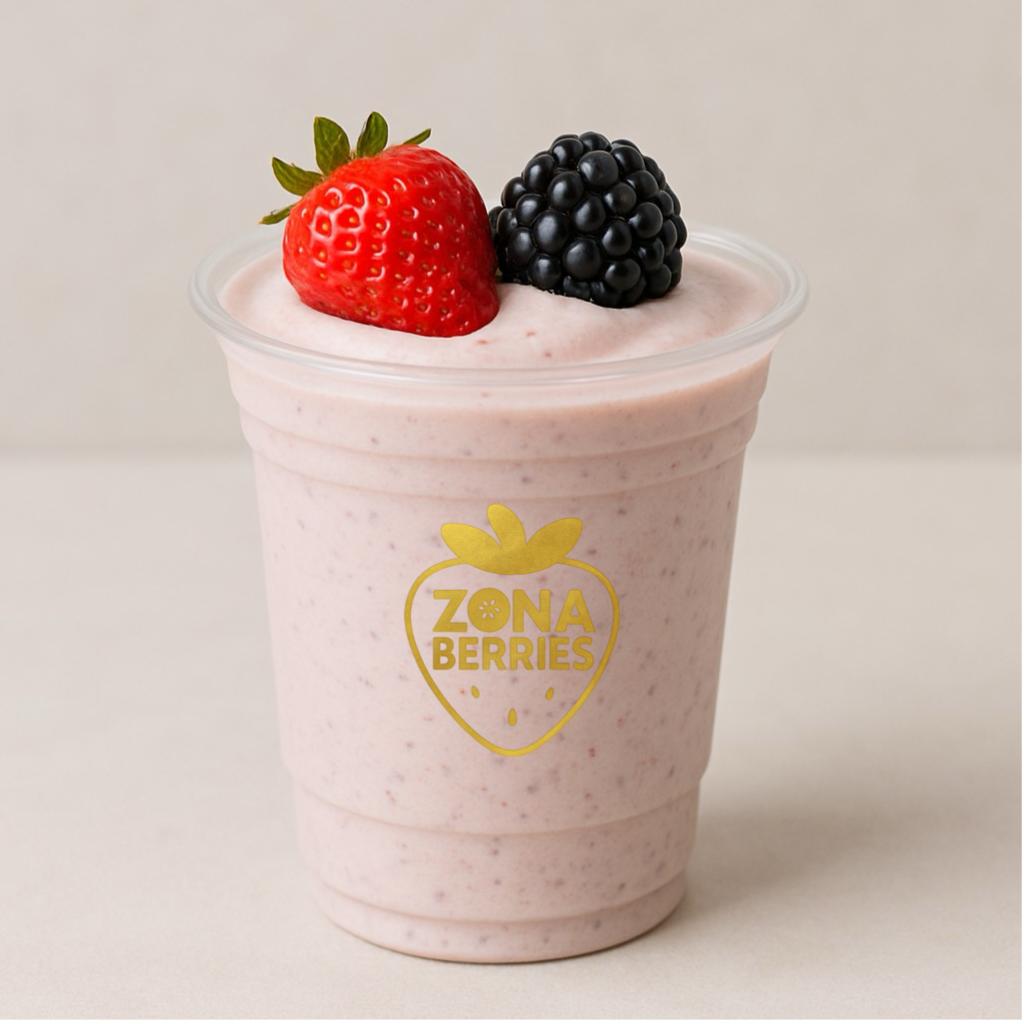 Smoothie de dos berries (leche) 20 oz