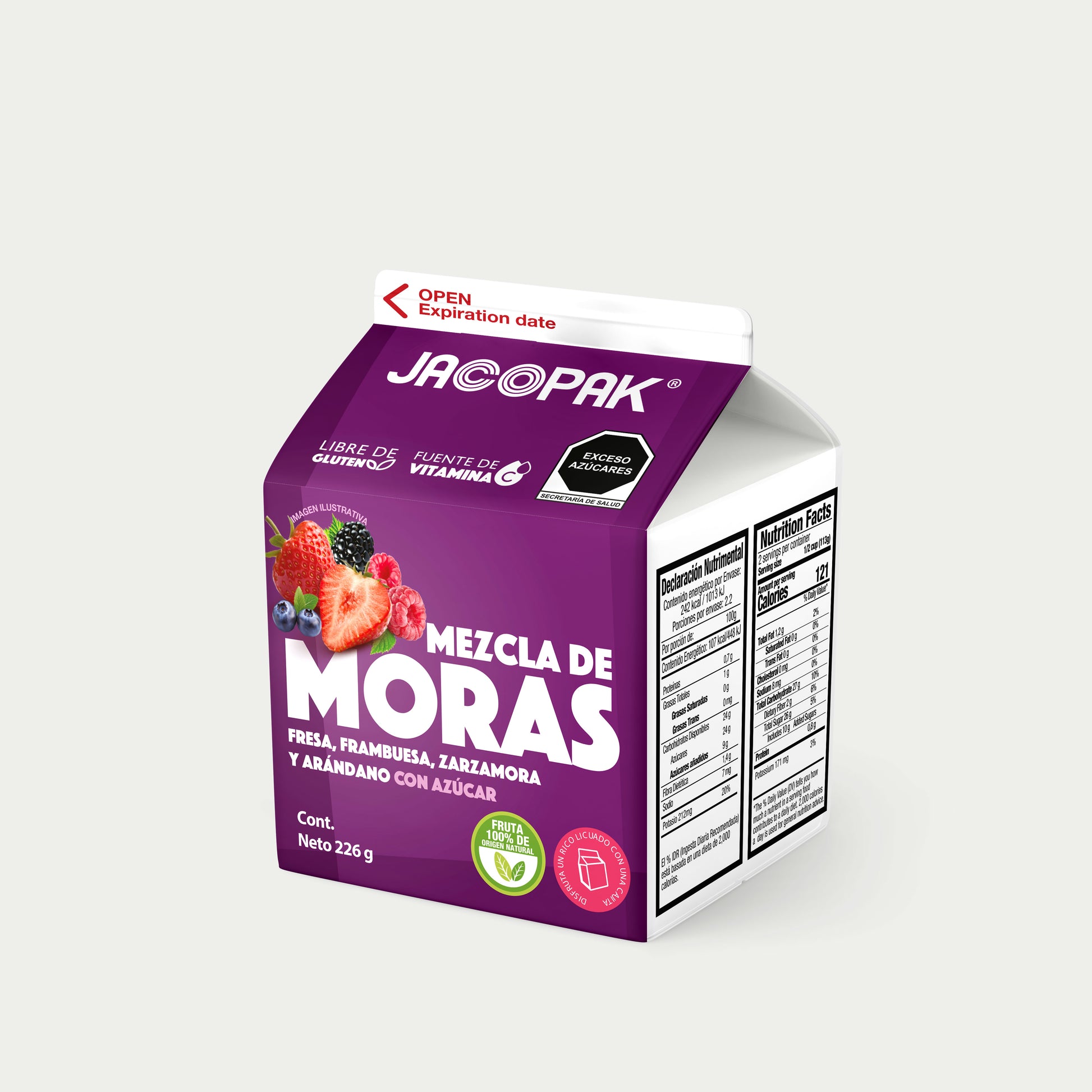 Mezcla de moras caja con 24 piezas